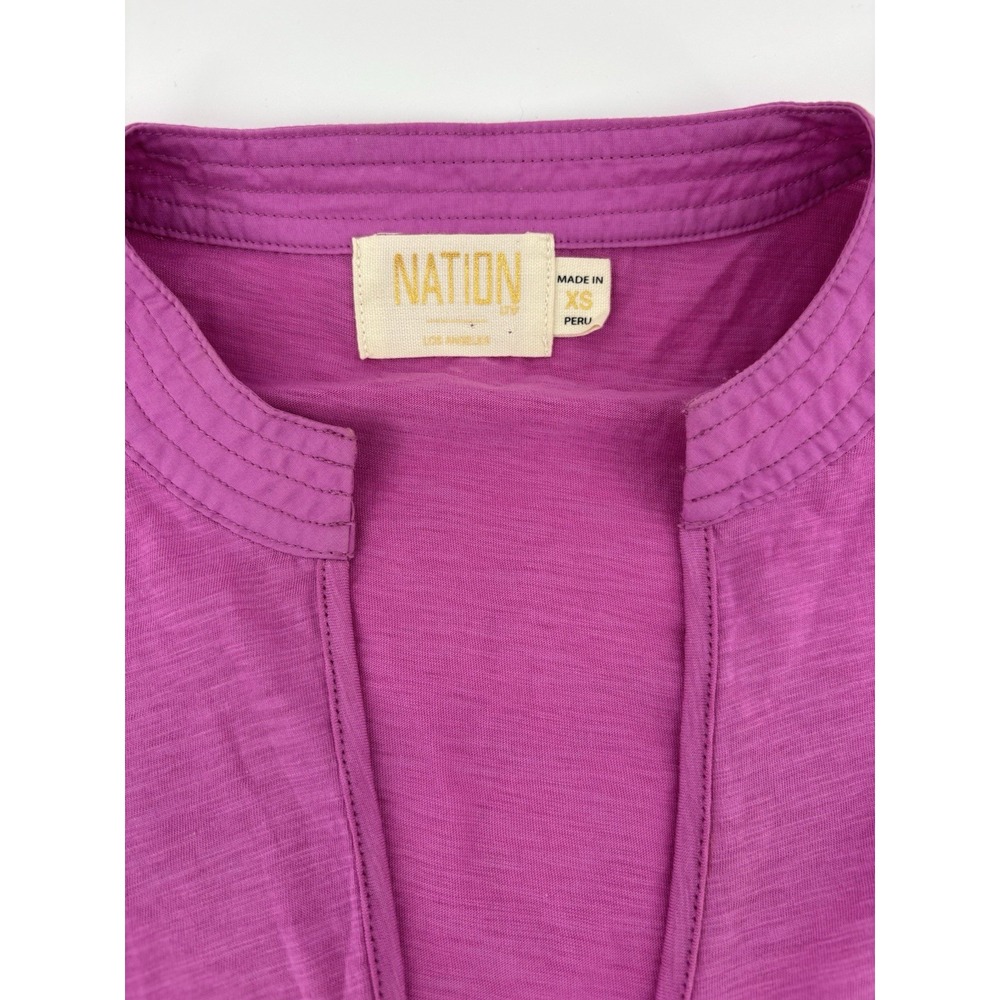 Nation Los Angeles LTD Constance Tank Top Sz XS Flutter Sleeve V Neck Coquette‎ - Picture 5 of 11